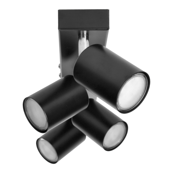 DOA wall and ceiling light, power max. 4x7W, GU10, IP20, black DOA wall and ceiling light, power max. 4x7W, GU10, IP20, black